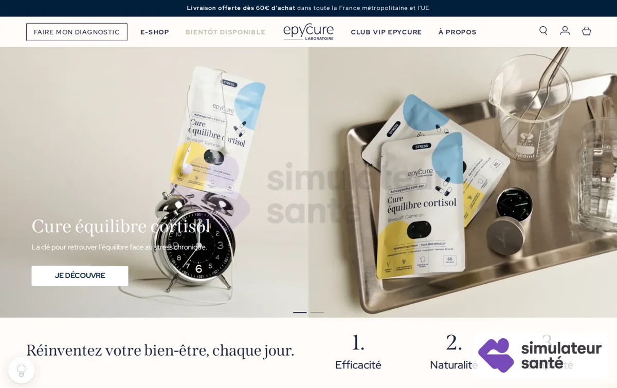 Capture : Epycure Laboratoire I Compléments alimentaires naturels et efficaces
